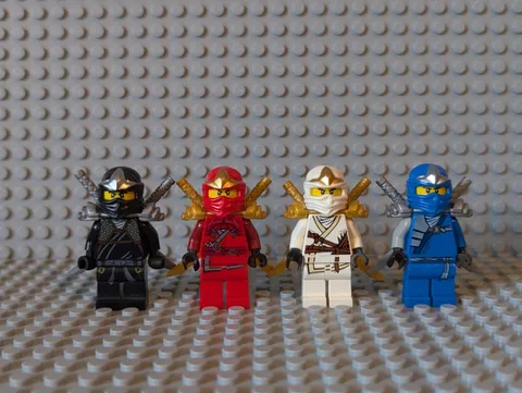 Lego Ninjago ZX Minifigure Lot Kai Zane Cole Jay Genuine Excellent Armor Swords