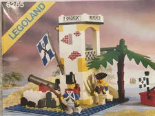 Lego 6265 - Vintage 1989 Legoland Pirates - Sabre Island - Complete w/ Manual