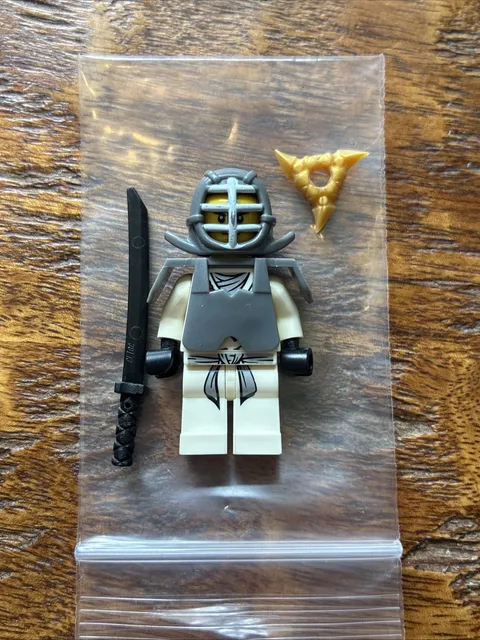 LEGO Ninjago Minifigure Zane Kendo Suit 9446 9563 No Cracks Blocked Open Stud
