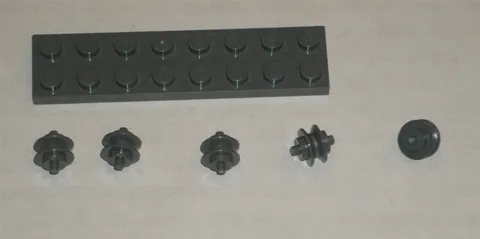 LEGO NEW Dark Stone Grey Wheel Centre with Stub Axles (5x) 6005463 Brick 3464
