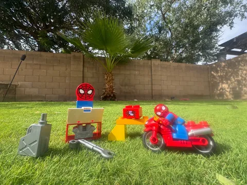 spiderman duplo lego set complete (spidey workshop) 10509