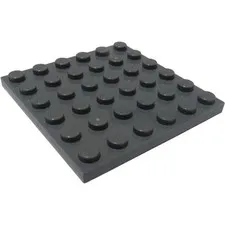 LEGO 23x Dark Bluish Gray Plate 6 x 6 inv.593