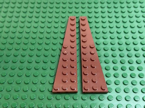 2005 LEGO Reddish Brown Wing Wedge Plate 12x3 Left & Right 7260 7017 #47397 98