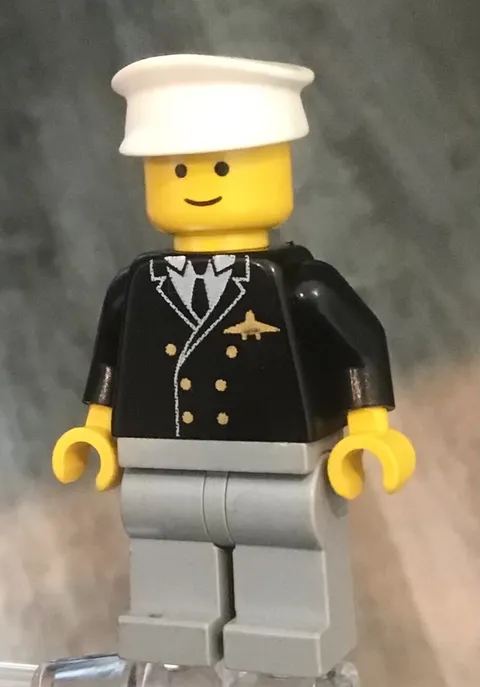 LEGO City Town Airport Classic Town Pilot, Solid Stud Head