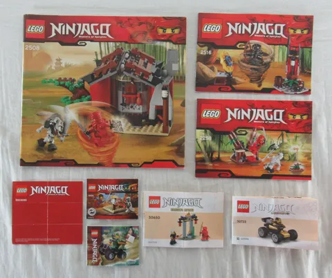 Lego Ninjago Mixed Lot of 8 Instruction Manuals 2508 2516 2258 30425 30539 30650