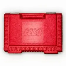 Vintage 1984 LEGO Hard Plastic Brick Carrying Case Red Made In USA Storage Box