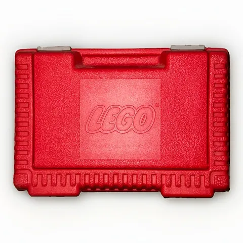 Vintage 1984 LEGO Hard Plastic Brick Carrying Case Red Made In USA Storage Box