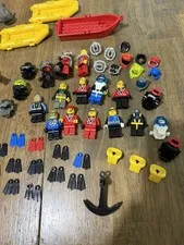 Vintage Lego AquaRaiders AquaZone Minifigure AND Accessories Lot Pirates Coins