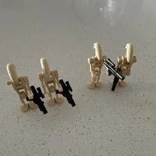 LEGO Star Wars Battle Droid Tan Minifigures Lot of 4 w/ Blasters
