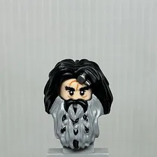 LEGO The Hobbit Minifigure Parts Bifur the Dwarf Head Hair & Beard Only 79002