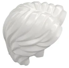 Lego New Part 26139 White Minifigure HAIR Short Wavy Center Part Wig Piece D8