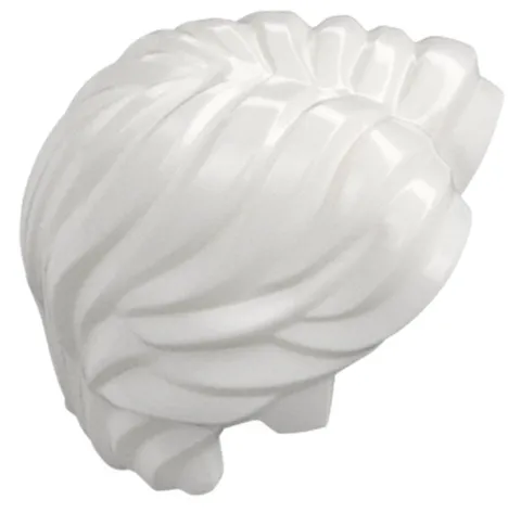 Lego New Part 26139 White Minifigure HAIR Short Wavy Center Part Wig Piece D8