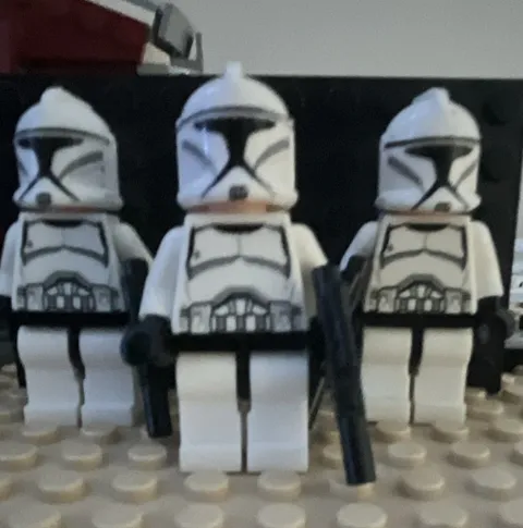 LEGO Star Wars Clone Trooper Minifigures Lot of 3 w/ Weapons Blasters