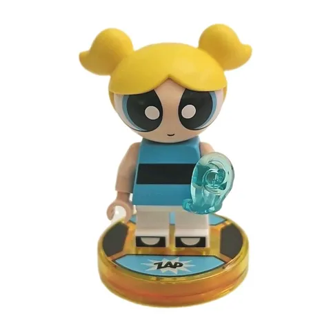LEGO Powerpuff Girls Bubbles Minifigure w/ Dimensions Toy Tag Disc DIM053 71346