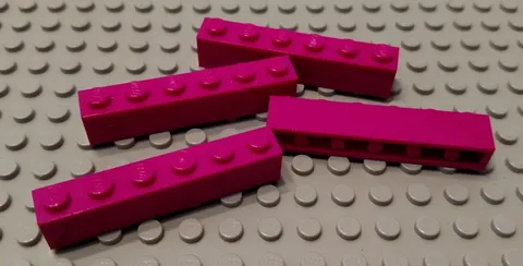 New LEGO Lot of 4 Magenta 1x6 Building Bricks