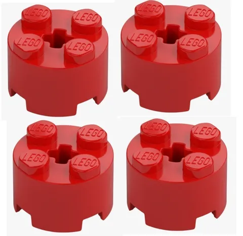 LEGO ® 4x round brick 2x2 bright red red 6143 614321 cross axle new spare parts