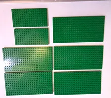 Lot of  7 Thick Base Plates Green