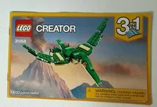 LEGO 31058 Creator 3-in-1 Mighty Dinosaur Pterodactyl Instruction Manual Used 