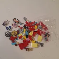 Lego Pieces 1 Bag With Black Lady In Blue Dress & Extra Lego Pieces