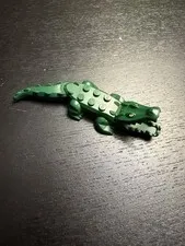 LEGO Dark Green Alligator Crocodile Minifigure Moving Jaw Technic Tail Swamp Set