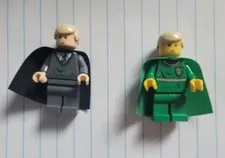 Lego Draco Malfoy 4726 Green Quidditch Uniform Lot of 2 Draco Figures