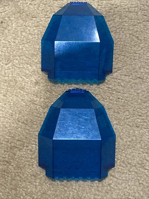 LEGO PANEL 6990 2409 10x10x12 Quarter Dome Trans Dark Blue LOT of 2 for Monorail