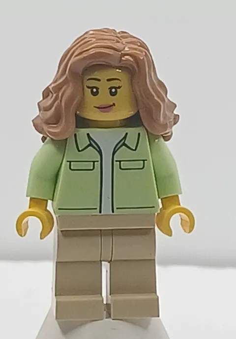 Lego Minifigure  Female Long Nougat  Hair Town: twn506