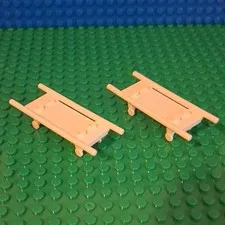 LEGO white stretcher accessory Parts Bulk Lot 2 pcs