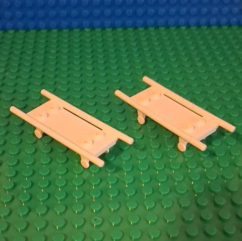 LEGO white stretcher accessory Parts Bulk Lot 2 pcs