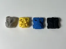 Lego Bionicle Krana Rubber Mask Lot of 4