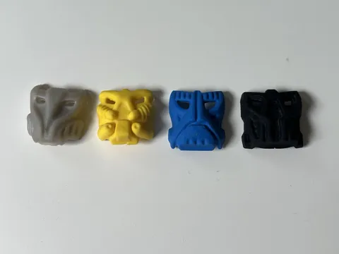 Lego Bionicle Krana Rubber Mask Lot of 4