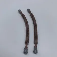 LEGO REDDISH BROWN HOSE FLEXIBLE 12L TABBED DARK BLUISH GRAY END x131c03 10225-1