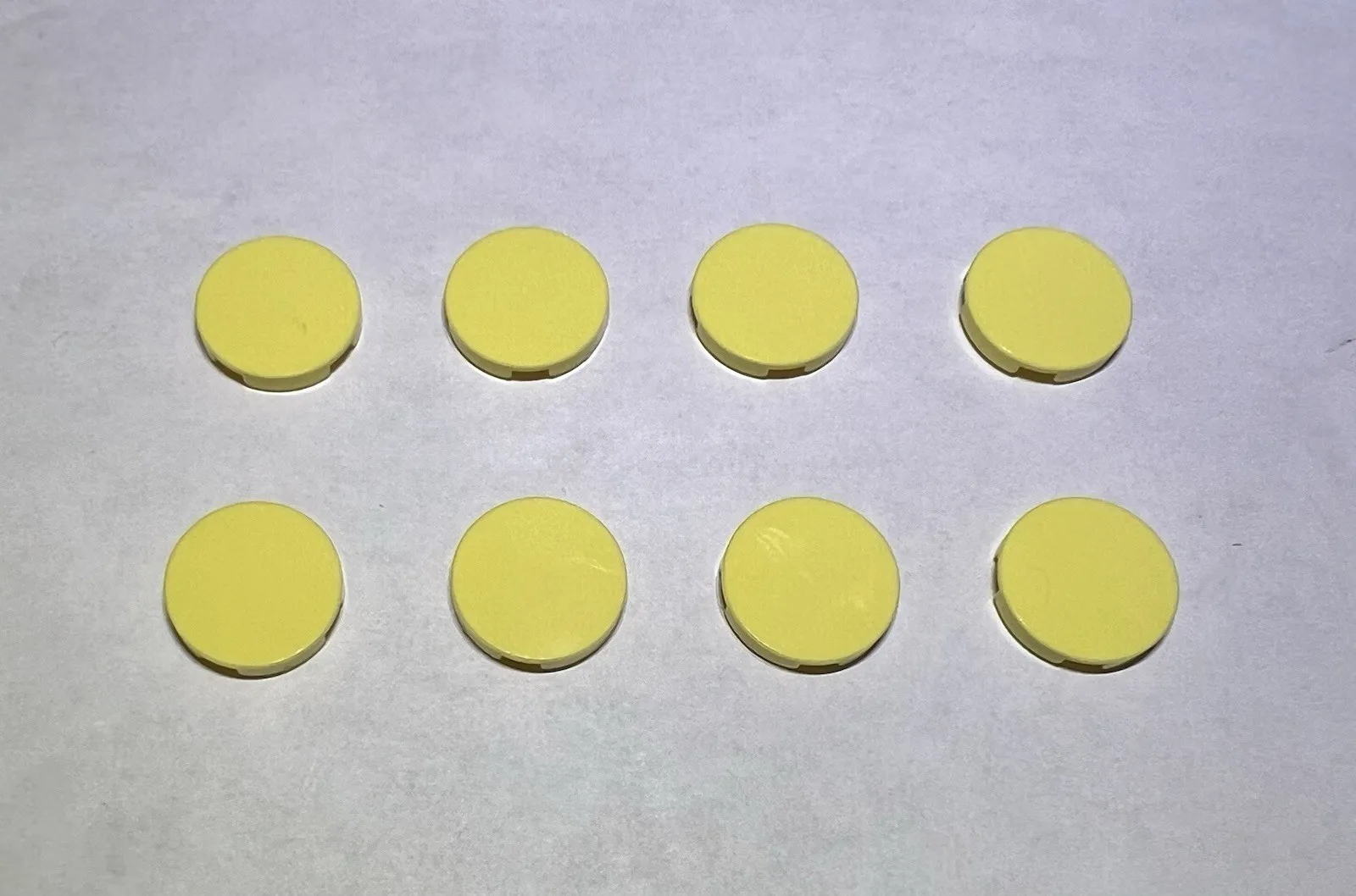 Lego Lot Of 8 Cool Yellow 2x2 Round Flat Tiles Tile City Part