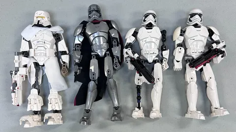 LEGO Star Wars Buildable Figure Lot - 4 Figures, Incomplete, Phasma Troopers