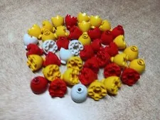 LEGO BULK LOT 42 2X2 ROUND DOME BOTTOM WITH STUDS (BALLOON PART) #24947