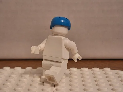 LEGO Minifigure Bike Helmet Azure Blue and Friends Sports Safety Gear Skateboard