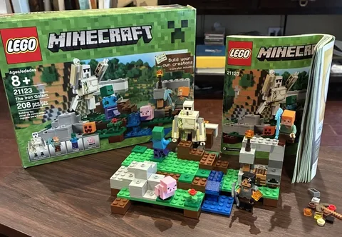 LEGO Minecraft 21123 The Iron Golem COMPLETE Free Shipping
