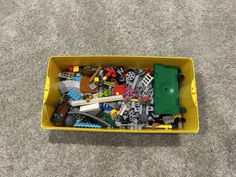 Lego Bulk Box with Mini Figures, Bulk Lot Of Assorted Pieces (Get the Box Shown)