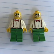 Lego Adventurers Dr. Charles Lightning Minifigure Lot Of 2