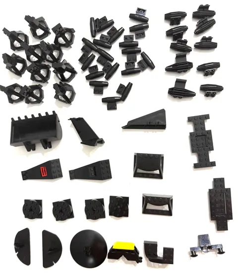 LEGO Black Vehicle Engine Mechanical Parts Lot - Cockpit Cages 54483 Jet Thruste