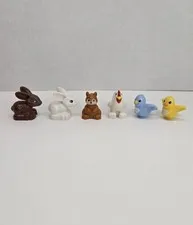 Lego DUPLO Animals Rabbits Blue Yellow Birds Squirrel Chicken Lot of 6 Retired 
