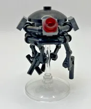 LEGO Star Wars Imperial Probe Droid Black Build w/ Display Stand