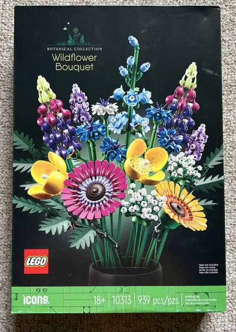 LEGO Icons Wildflower Bouquet 10313 Artificial Flowers (939 Pcs) NEW