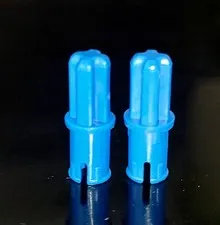 BLUE LEGO 43093 part - Technic, Axle 1L w/ Pin w/ Friction Ridges 𖡡 qty 2
