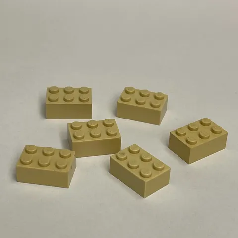 Lego 3002 Beige Replacement Parts Pieces Lot of 6