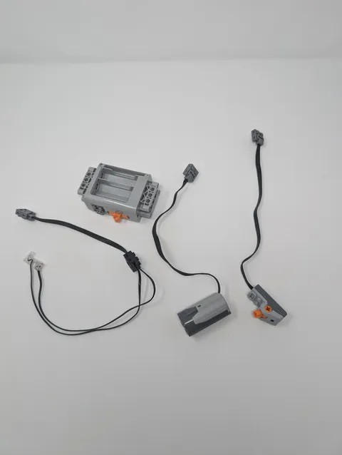 Lego Power Functions Lot Battery Box Motor Lights Switch NO BATTERY COVER
