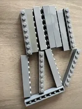 Lego 3008 Dark Bluish Gray Brick 1x8 - 12 Piece