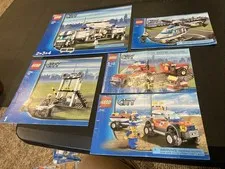 Lego City 7737 7942 7741 7743 (1-4) Police Command Center Manuals Only Lot 05