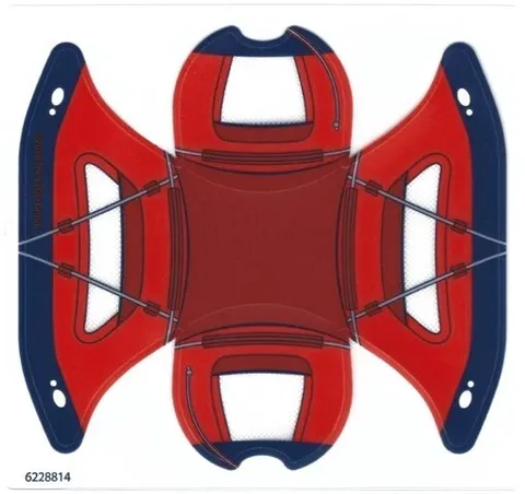 NEW LEGO Plastic Tent Small with Red and Dark Blue Pattern From 60202
