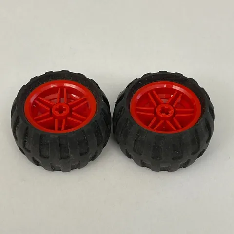 Lego 56145 61481 Black Red Tires Wheels Rims Replacement Parts Pieces